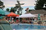 Senior Emily Hay competing at a diving event