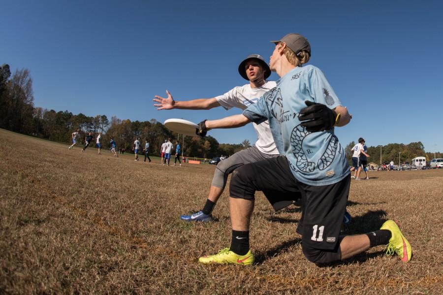 Senior Anders Juengst (foreground) at an ultimate tournament