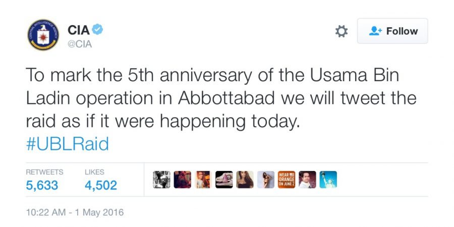 CIA tweet on the anniversary of bin Ladens death