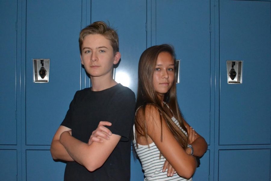 Jack Cline and Claire Kuwana stand back to back, ready to make this year a great one.