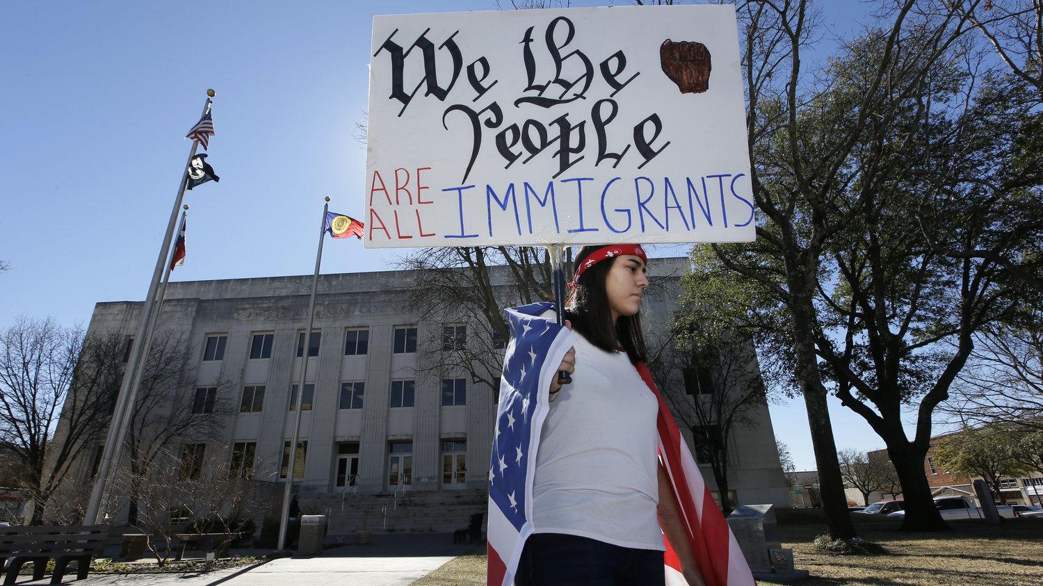 Large crowds gathered to protest during the Day Without Immigrants