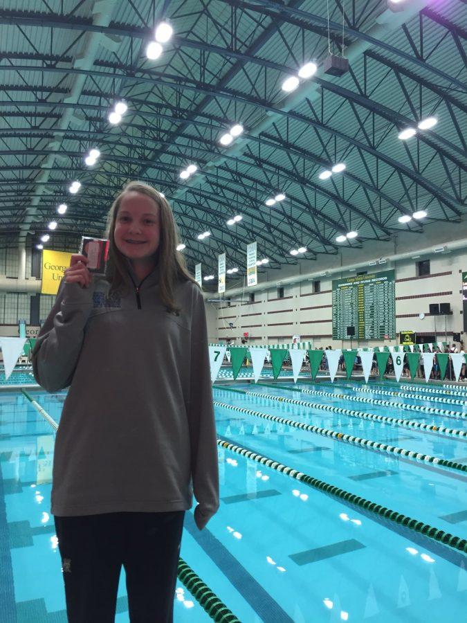 Mary Kate Reicheiter went to states for swimming