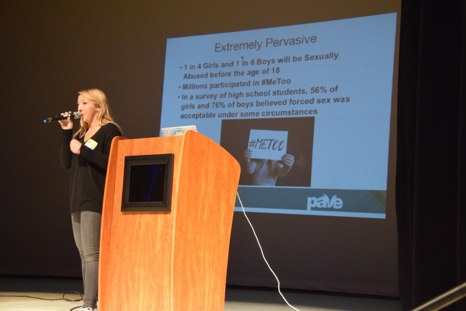 On March 21, the senior class went to the auditorium to listen to PAVE’s message about sexual assault. 