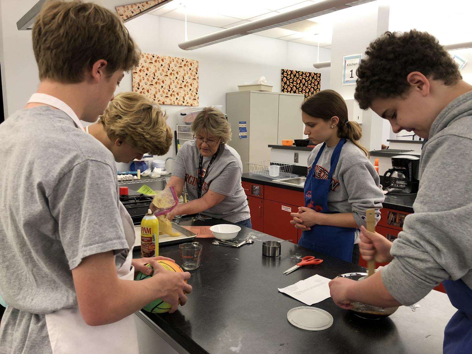  In Food and Fitness, teachers Rosemary Molle and Zahra Castellano teach students the fundamental skills they need to work and be healthy in the kitchen.