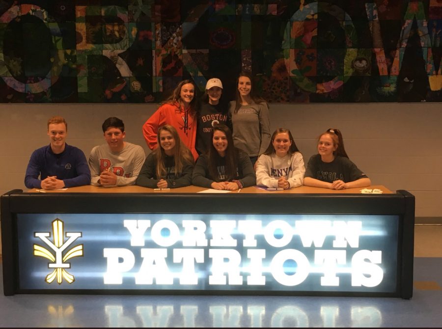 Yorktown students on National Signing Day
