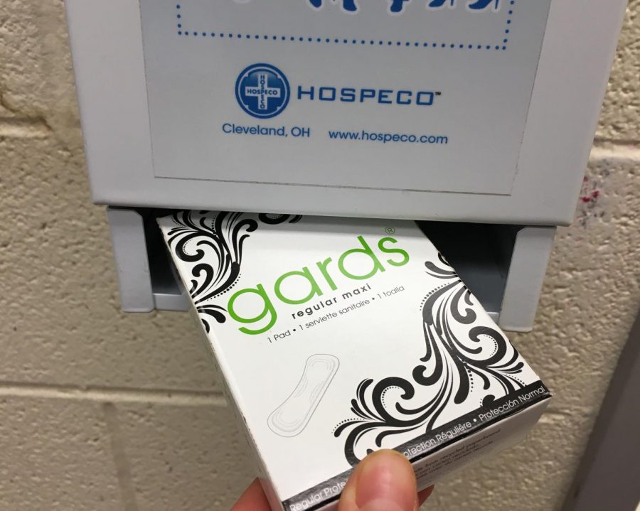 New free feminine care products in Yorktown womens restrooms