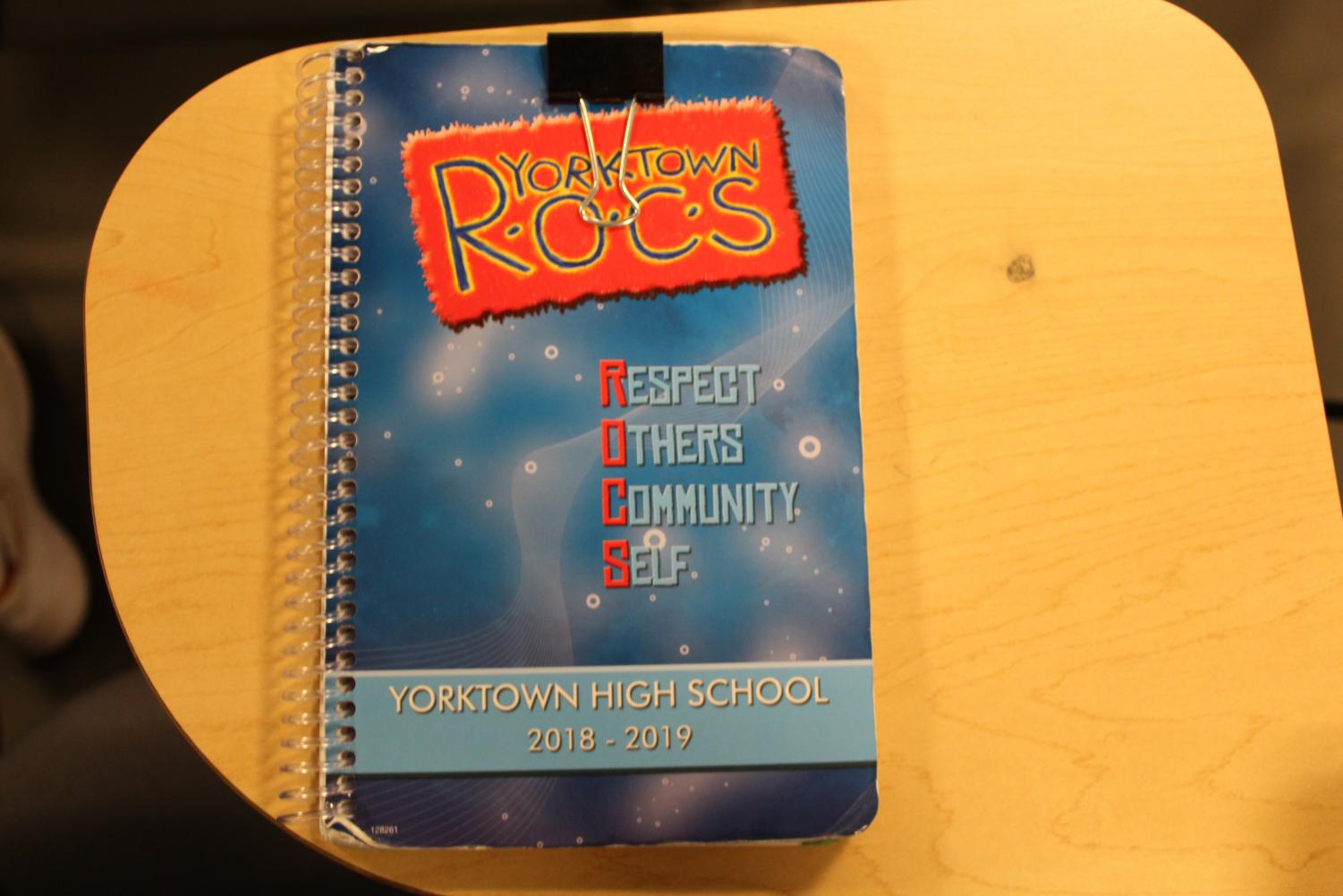 The agendas given to students have limited space. 