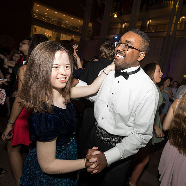 Students have fun dancing at Best Buddies Prom 2018