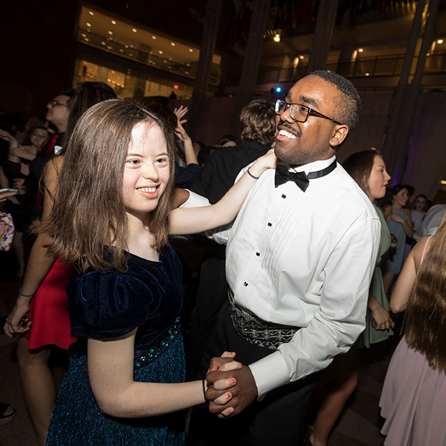 Students have fun dancing at Best Buddies Prom 2018