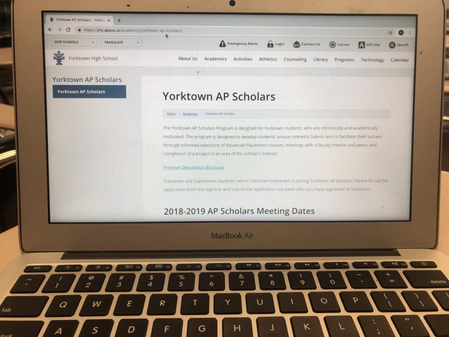 The Yorktown AP Scholars  program is outlined on our school website. 