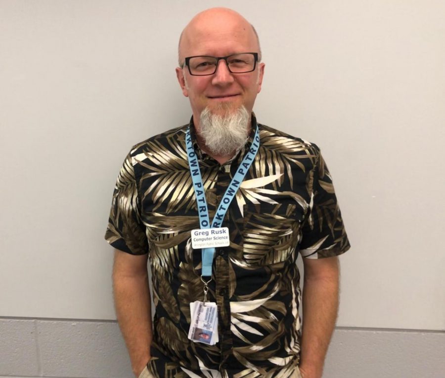New teacher Greg Rusk teaches AP Computer Science Principles.