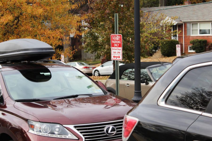 The teacher parking lot is full of cars that travel up to two hours to reach our school.