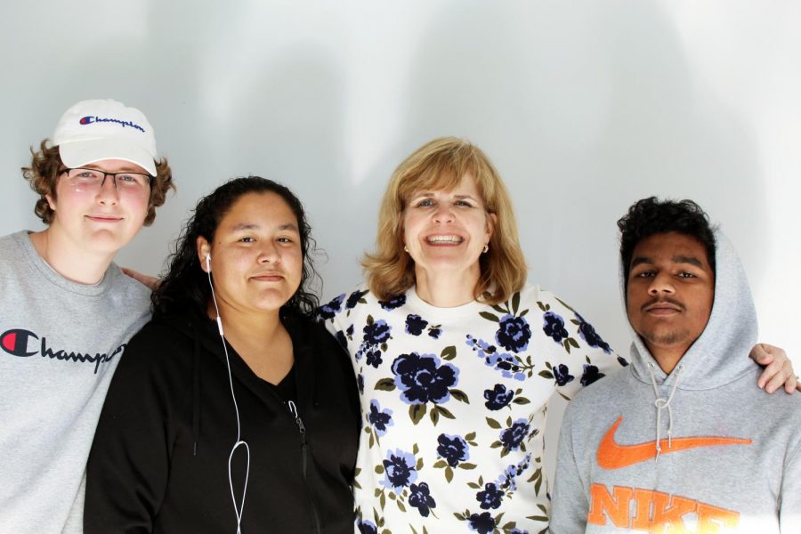 Loft (second from the right) and some Yorktown Students