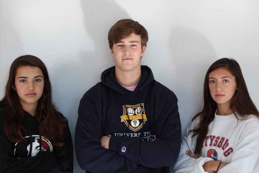 (From left to right) Lauren Flynn, Alec Ellison and Allie Strazzella