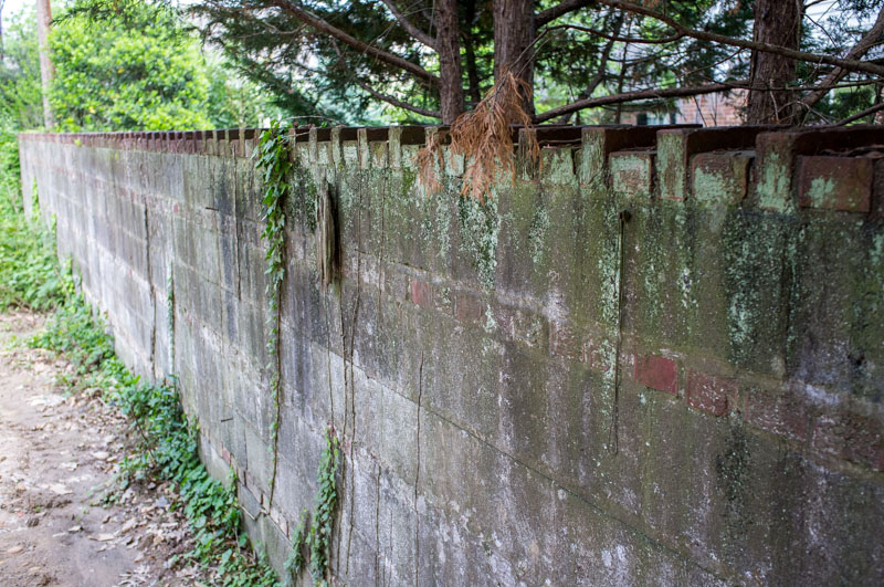 This wall is part of the history of Halls Hill.