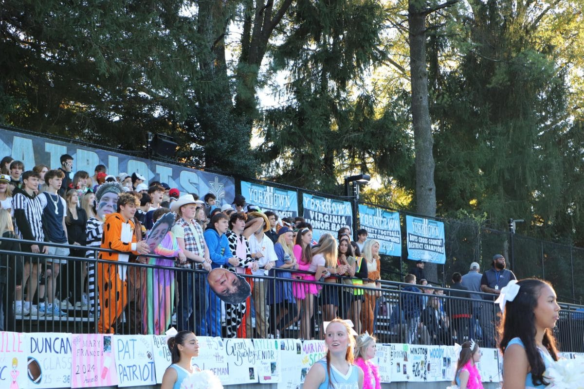 Our student section at the second quarter of our senior night football game.