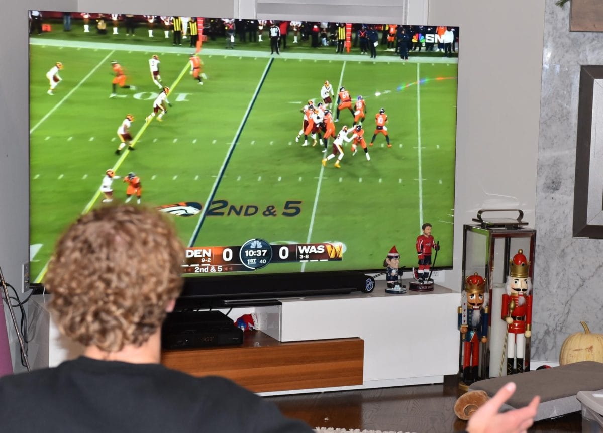 Fans Watching a Commanders Game