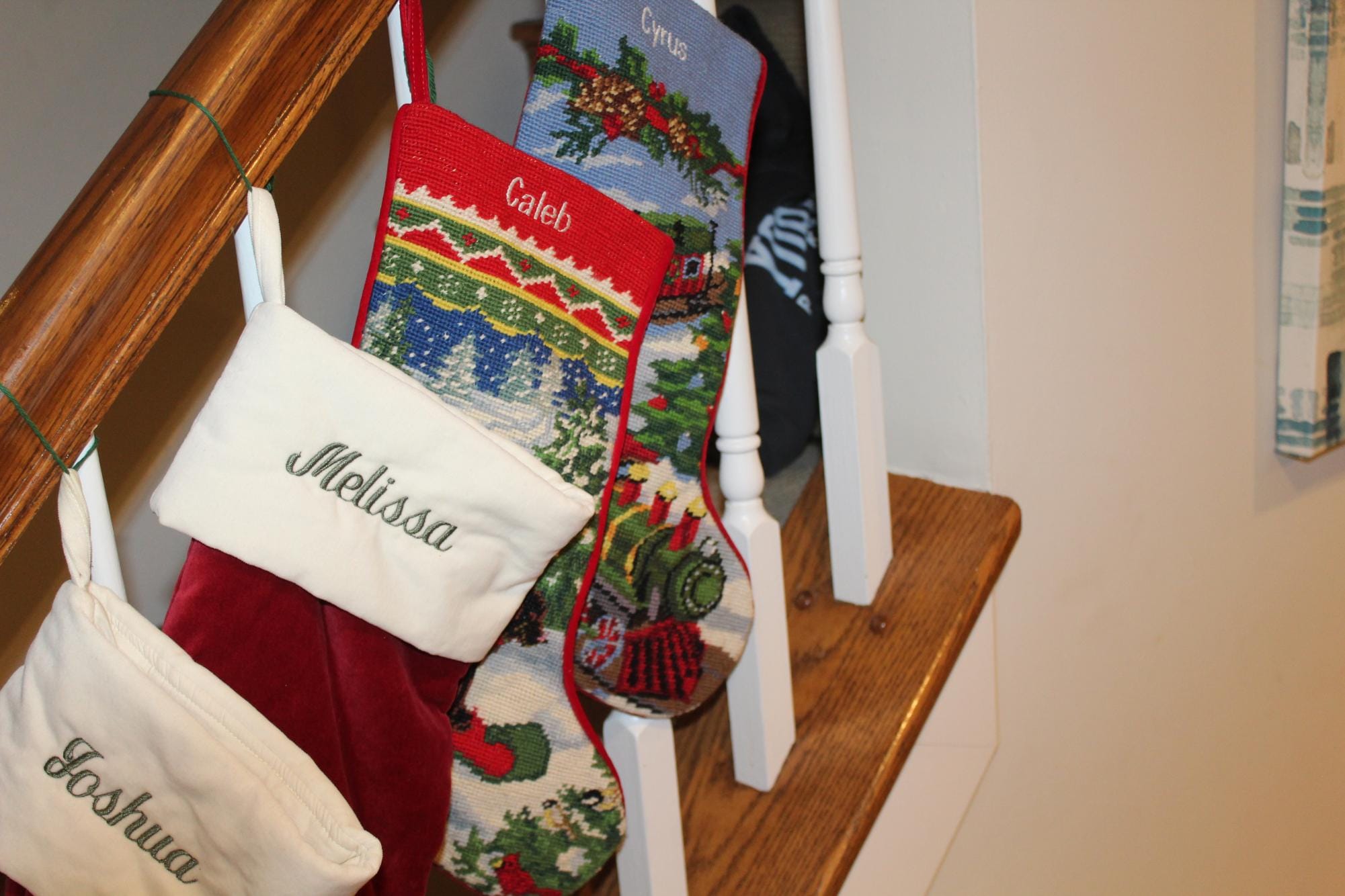 A family's stockings hung